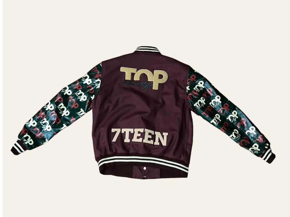 Brown Top Shelf Letterman Jacket