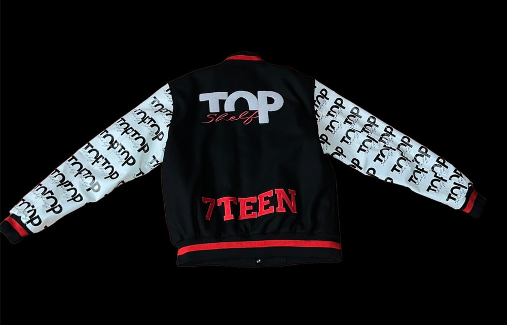 Black Top Shelf Letterman Jacket